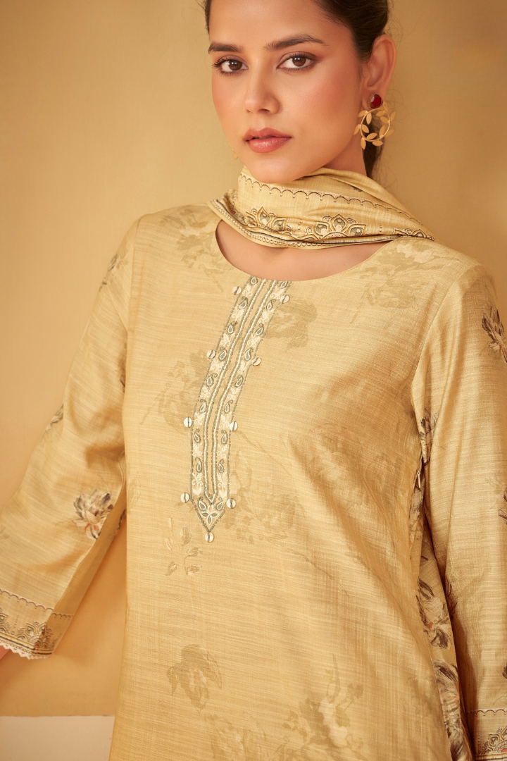 Sakhi - Yellow Linen Kurta Set