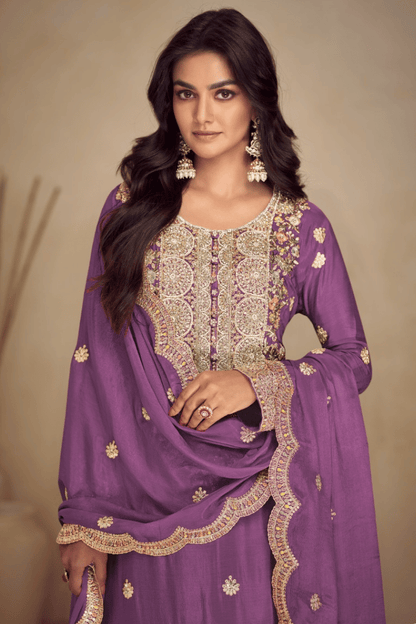 Sakhi - Purple Skirt Set