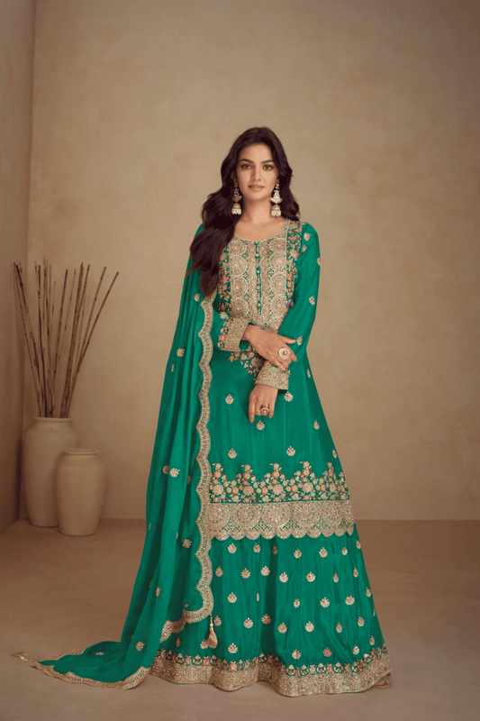 Sakhi - Green Skirt Set