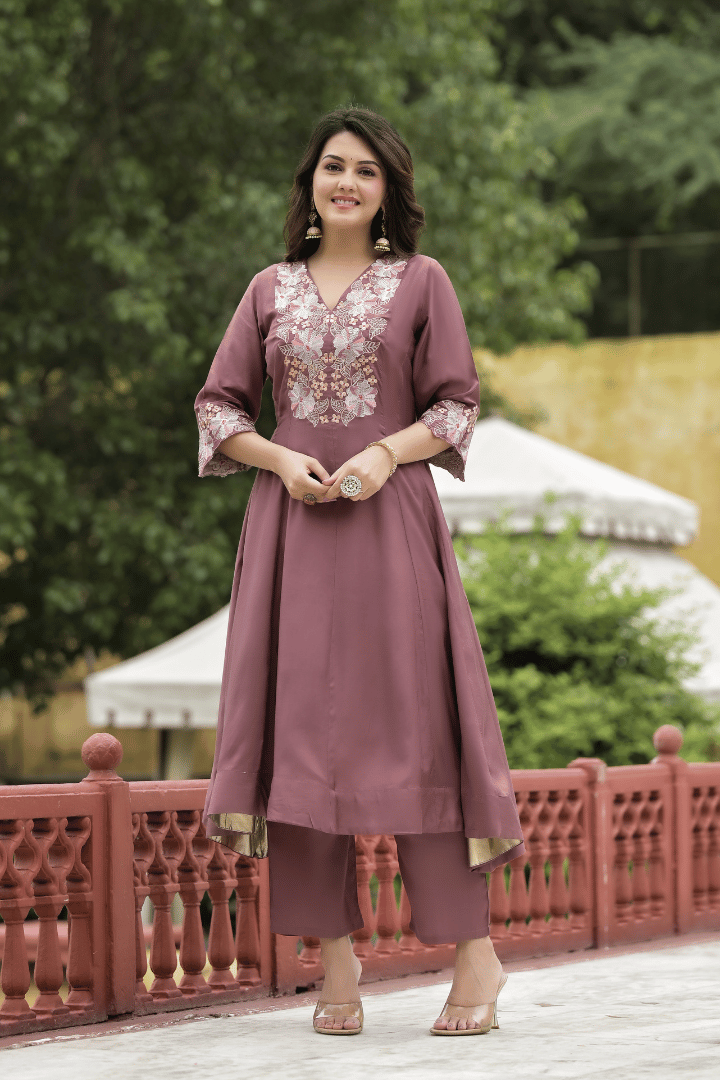 Sakhi - Light Pink Breezy Flair Kurta Set