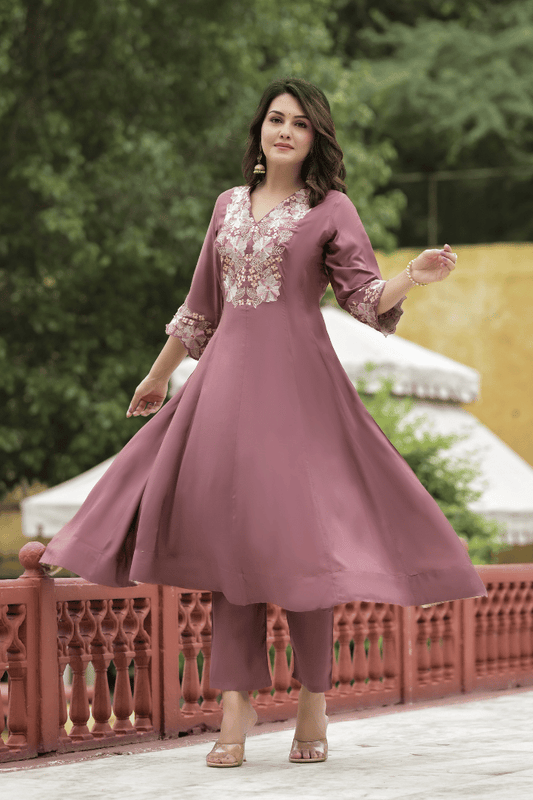 Sakhi - Light Pink Breezy Flair Kurta Set