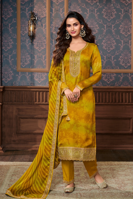 Effortless Printed Chinon Salwar Suit Set