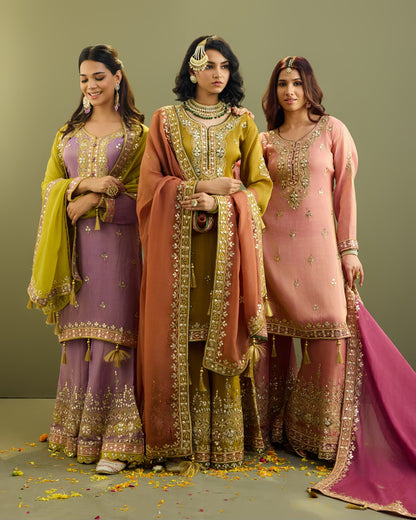 A Contrast Sharara Set